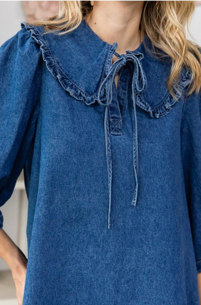 veveret denim dress Veveret | Dresses | Washed Denim Fringe Dress