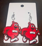 WKU Earrings (Laser Engraved/Hand Painted)