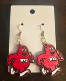 WKU Earrings (Laser Engraved/Hand Painted)