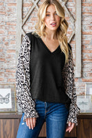 Black Dot Slv Top (Reg/Plus)