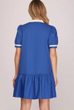 Blue and White Mini Dress