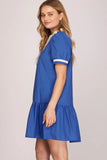 Blue and White Mini Dress