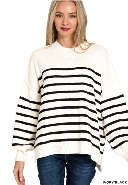 Ivory Stripe Sweater