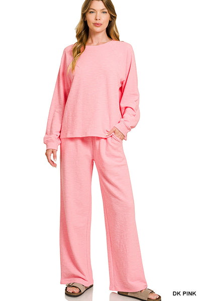 Dk Pink Pant Set
