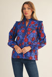 Blue Floral Top