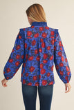 Blue Floral Top