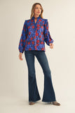 Blue Floral Top