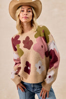 Latte Flower Sweater