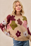 Latte Flower Sweater