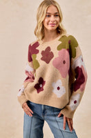 Latte Flower Sweater