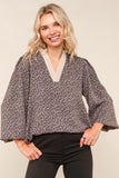 Charcoal Animal Print Top