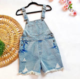 Denim Overall Shorts