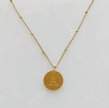 Gold Initial Charm Necklace
