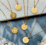 Gold Initial Charm Necklace
