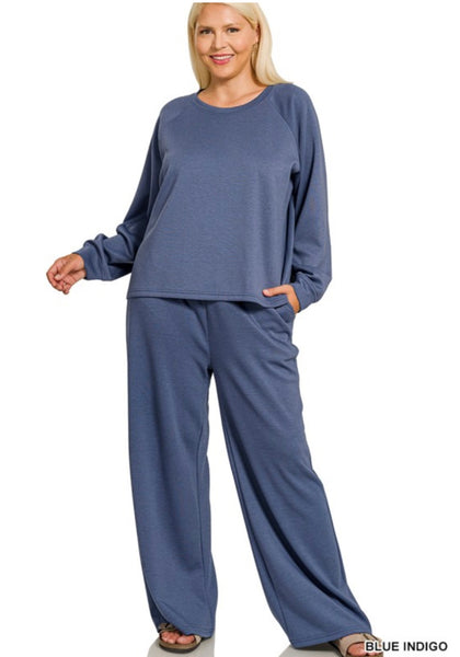Blue Indigo Pant Set Plus