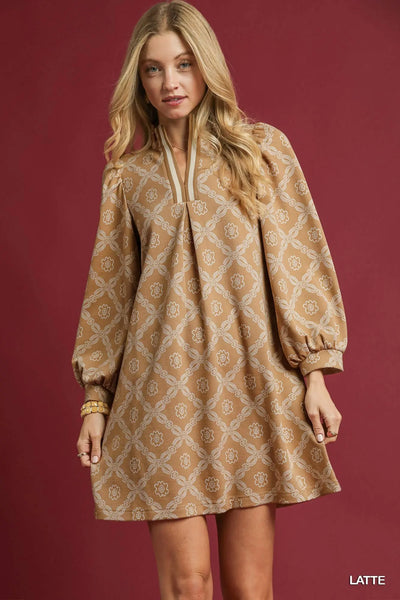 Umgee Camel Notch Dress
