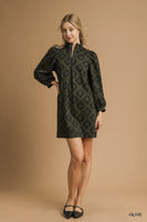 Umgee Navy Notch Dress