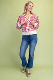 Red Bow Stripe Sweater