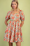 Poppy Square Neck Dress