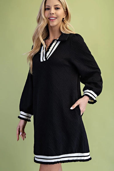 Black Textured Dress
