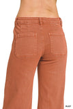 Rust Zenana Wide Leg Cropped Jeans