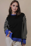 Black and Blue Striped Top