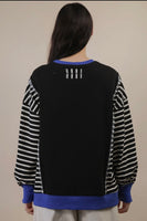Black and Blue Striped Top