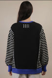 Black and Blue Striped Top