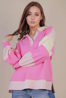 Pink Stripe Pullover