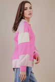 Pink Stripe Pullover