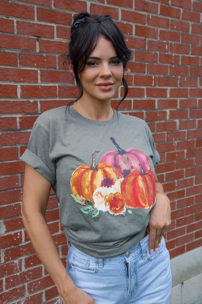 Autumn Watercolor Pumpkin Tee