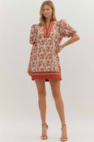 Rust Floral Dress