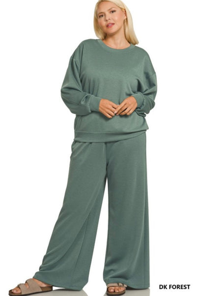 Forest Green Pant Set Plus