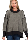 Black Two Tone Sweater