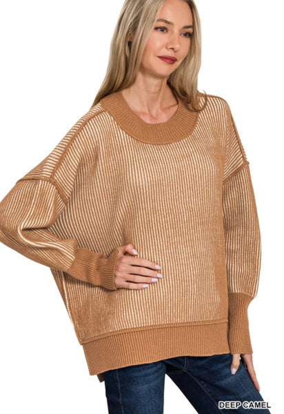 Camel Two Tone Sweater