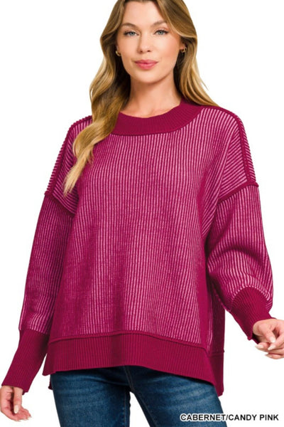 Cabernet Two Tone Sweater