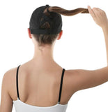 Black Criss Cross Ponytail Hat