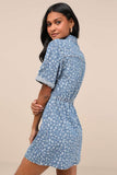 Floral Print Denim Dress