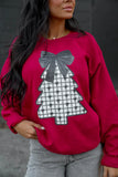 Red With Black Bow Sweatshirt