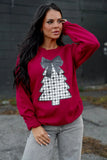 Red With Black Bow Sweatshirt