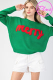 Green Merry Sweater Plus