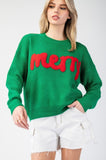 Green Merry Sweater Plus