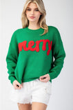 Green Merry Sweater Plus
