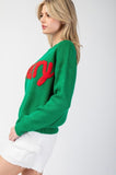 Green Merry Sweater Plus