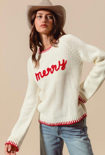 Ivory Merry Sweater