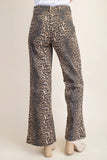 Leopard Flared Denim Jeans