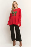 Red & Green Bow Pullover(Reg/Plus)