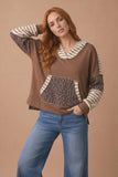 Leopard Kangaroo Pocket Hoodie
