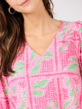 Ashlyn Top | Trellis Tiles Pink