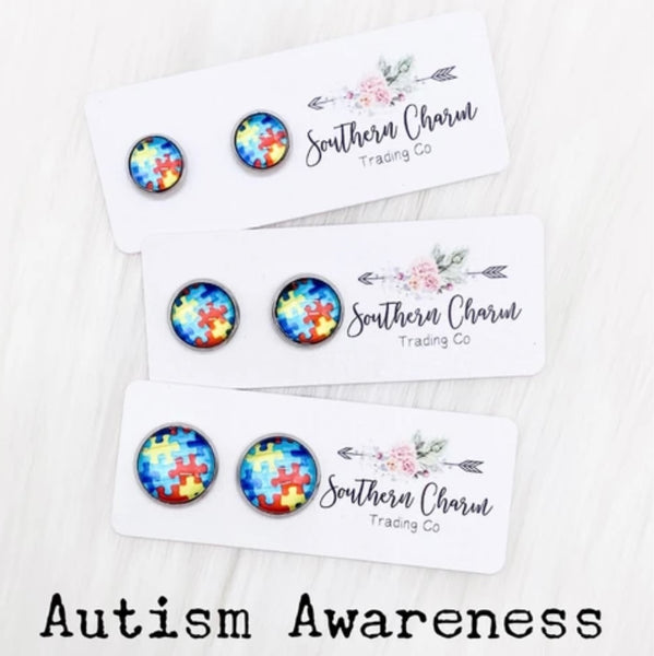 Autism Awareness Stud Earrings